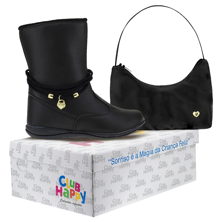 Bota Infantil Feminina Menina Club Happy Botinha I