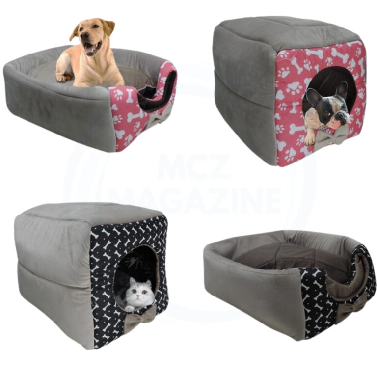 Cama Toca Iglu 3 em 1 para Cachorro e Gato Caminha