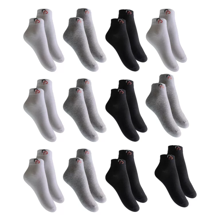 Kit 12 Meias Cano Curto Rafa Parize Masculino Femi
