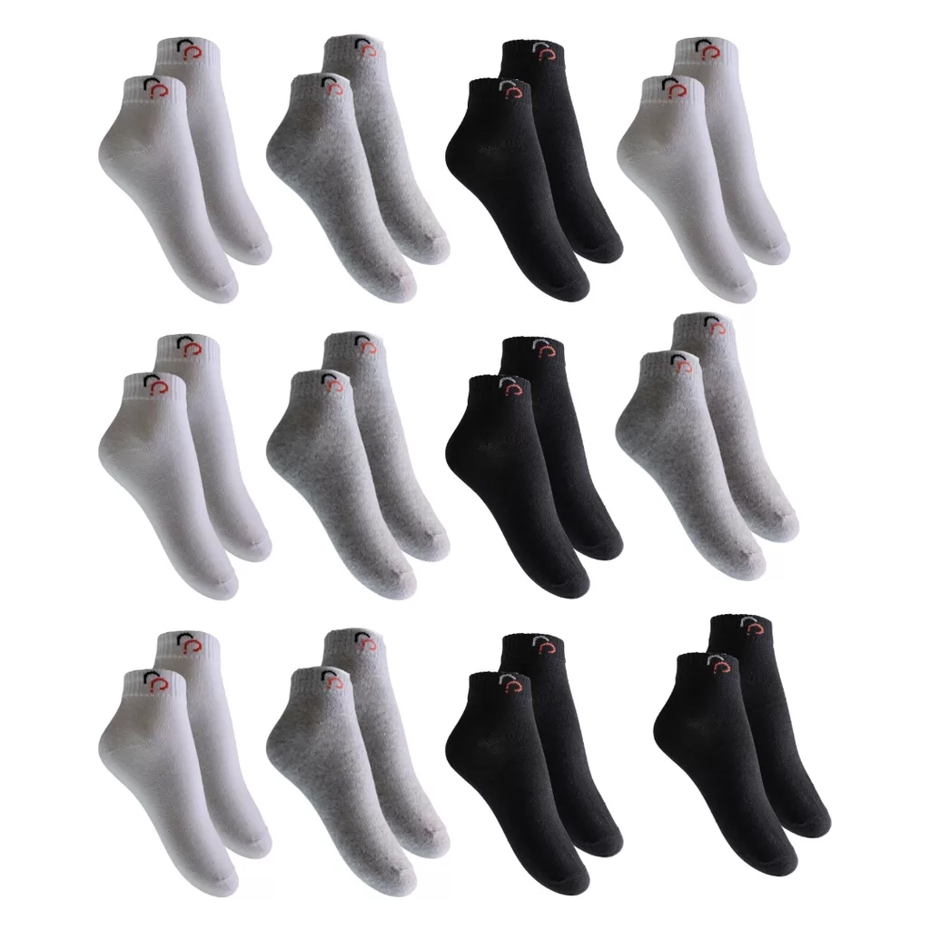 Kit 12 Meias Cano Curto Rafa Parize Masculino Feminino