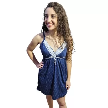 Camisola Maternidade Com Renda e Botões Para amam