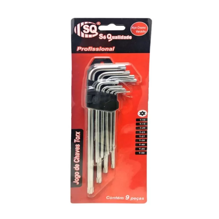 Jogo De Chave Torx E Allen Inox Com 8 Peças Alta 
