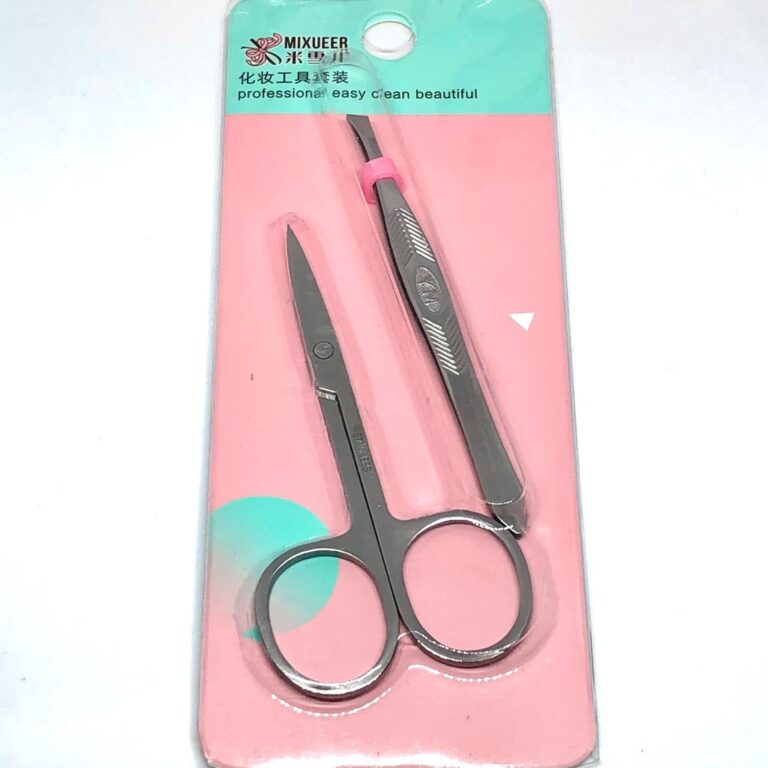 Kit tesoura e pinça para sobrancelha