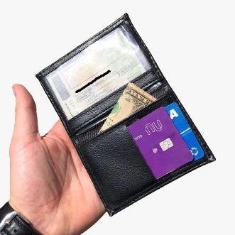 Carteira Masculina Pequena Slim, Porta Cartão, CN