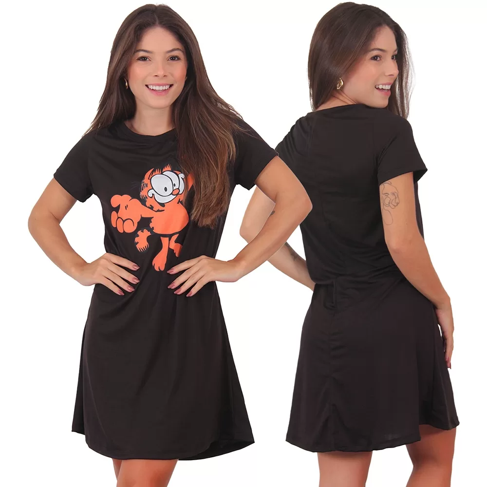Camisola Feminina Vestido Viscose Soltinha