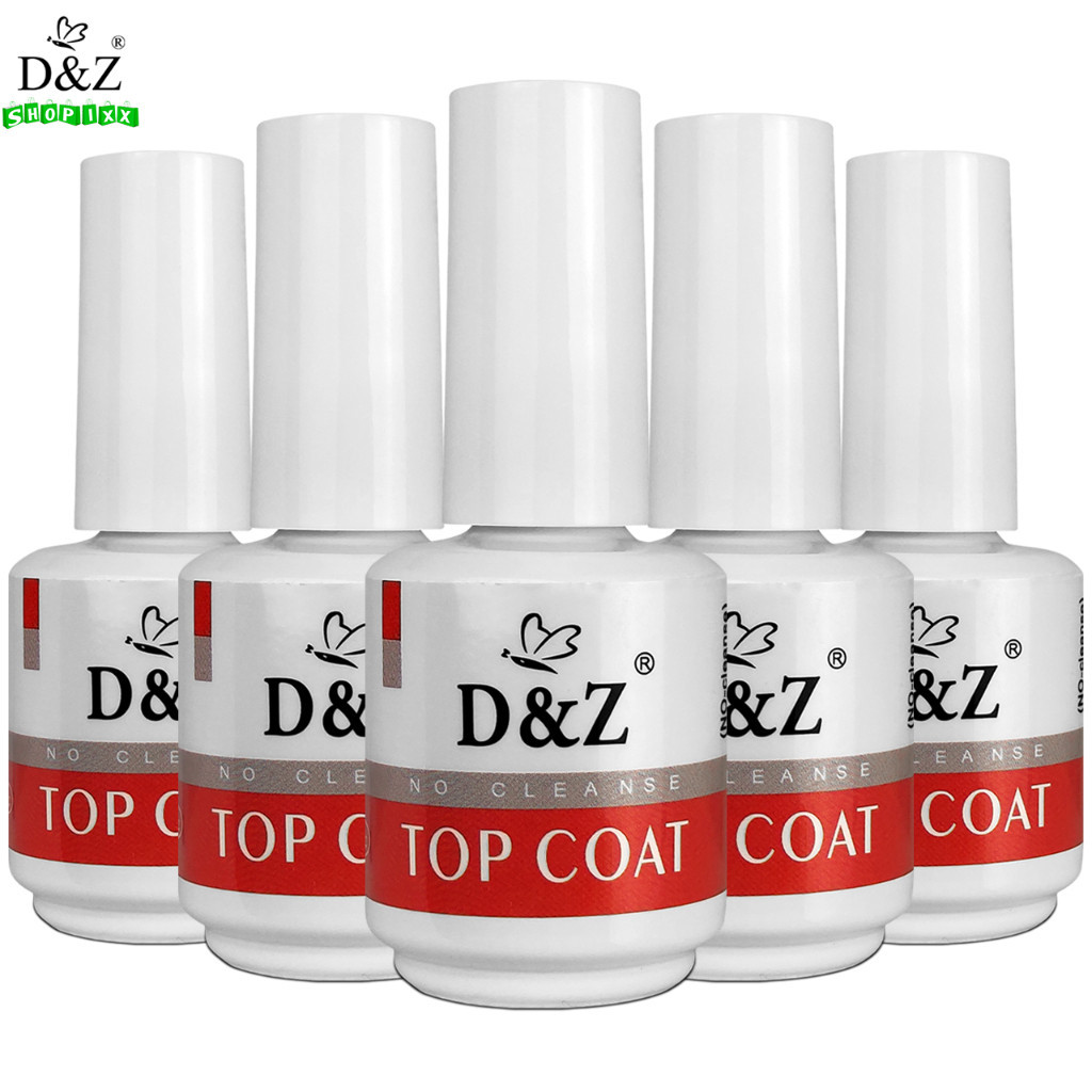 Kit Top Coat DEZ  5,4,3,2 ou 1 em Gel Unhas Porcelana Acrigel Fibra de Vidro Finalizador