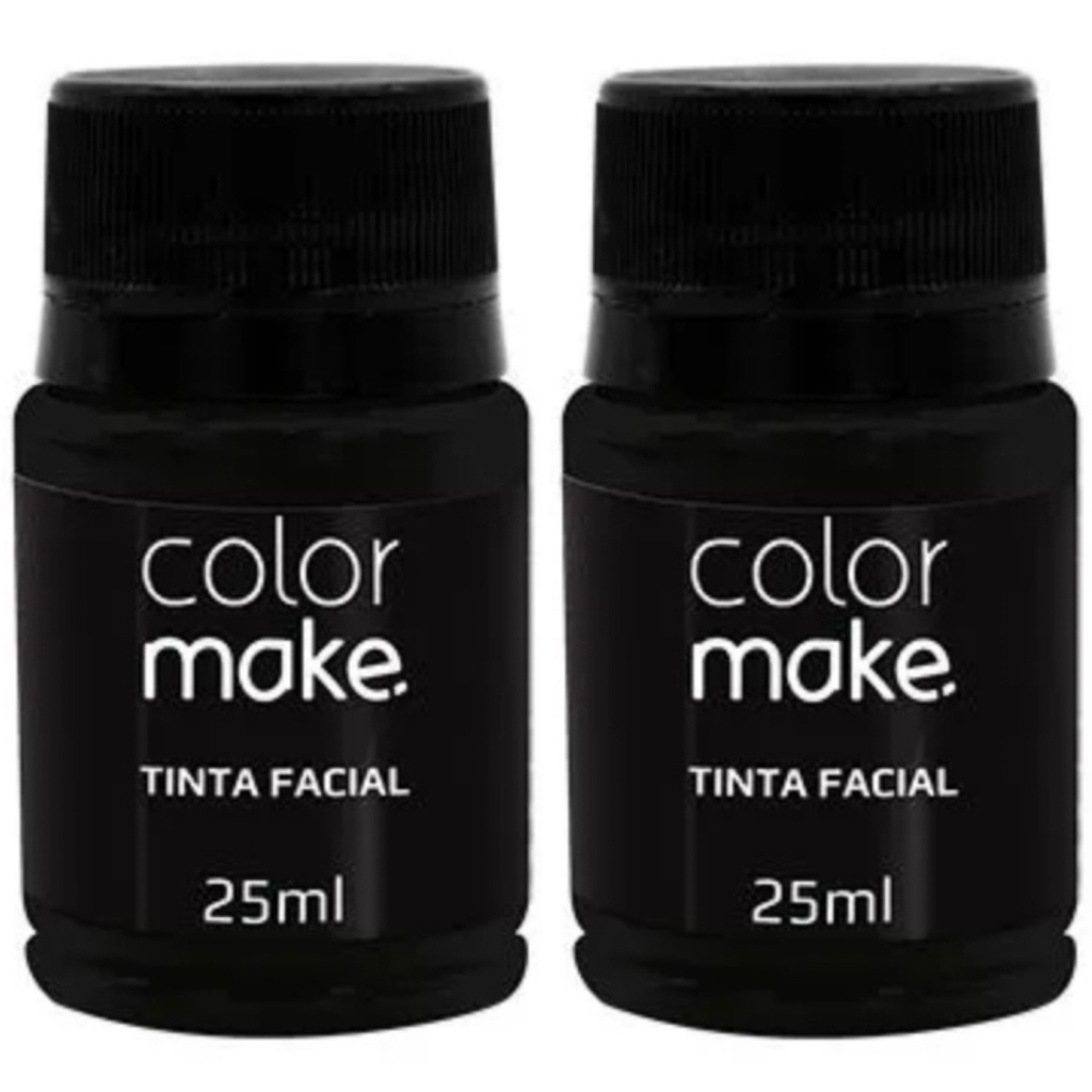 Kit Tinta Liquida Facial Colormake 35ml C/ 2 (pretos)
