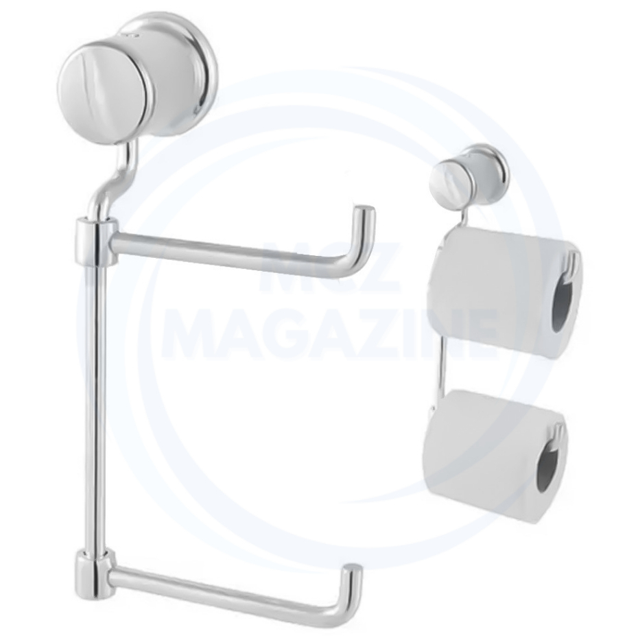 Suporte Porta Papel Higiênico Duplo Inox