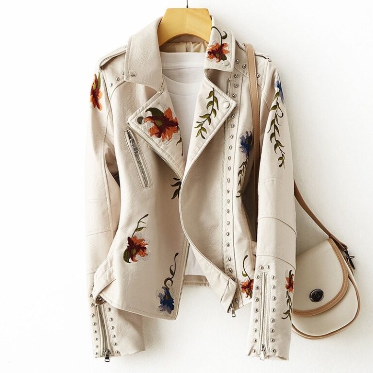 Mulheres Estilo Punk Retro Jaqueta De Couro Fuax S