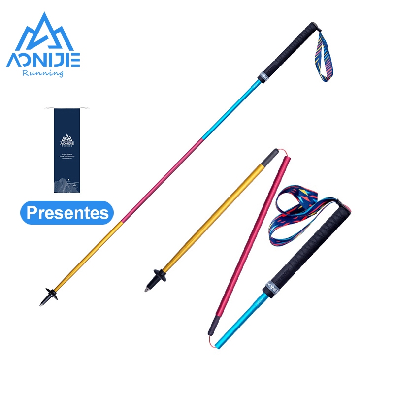 AONIJIE E4201 Pólo De Caminhada Dobrável Trilha De Corrida Vara De Fibra De Carbono