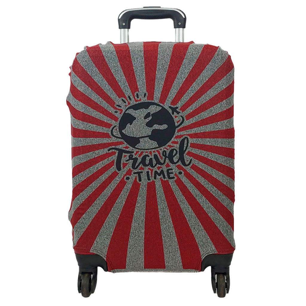 Capa para Mala Viagem Mescla Raias Vermelha