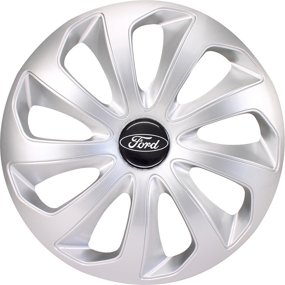 Kit  4 Calotas Esportivas Aro 13 14 Prata Compatível com Ka Fiesta Focus Hatch Sedan