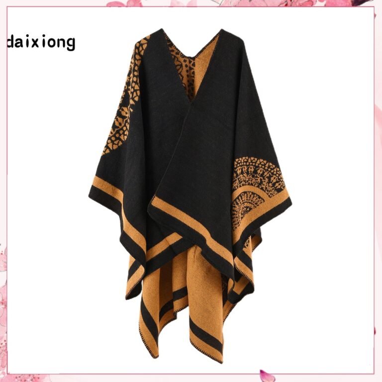 Casaco Poncho Estilo Étnico Retrô Tamanho Único