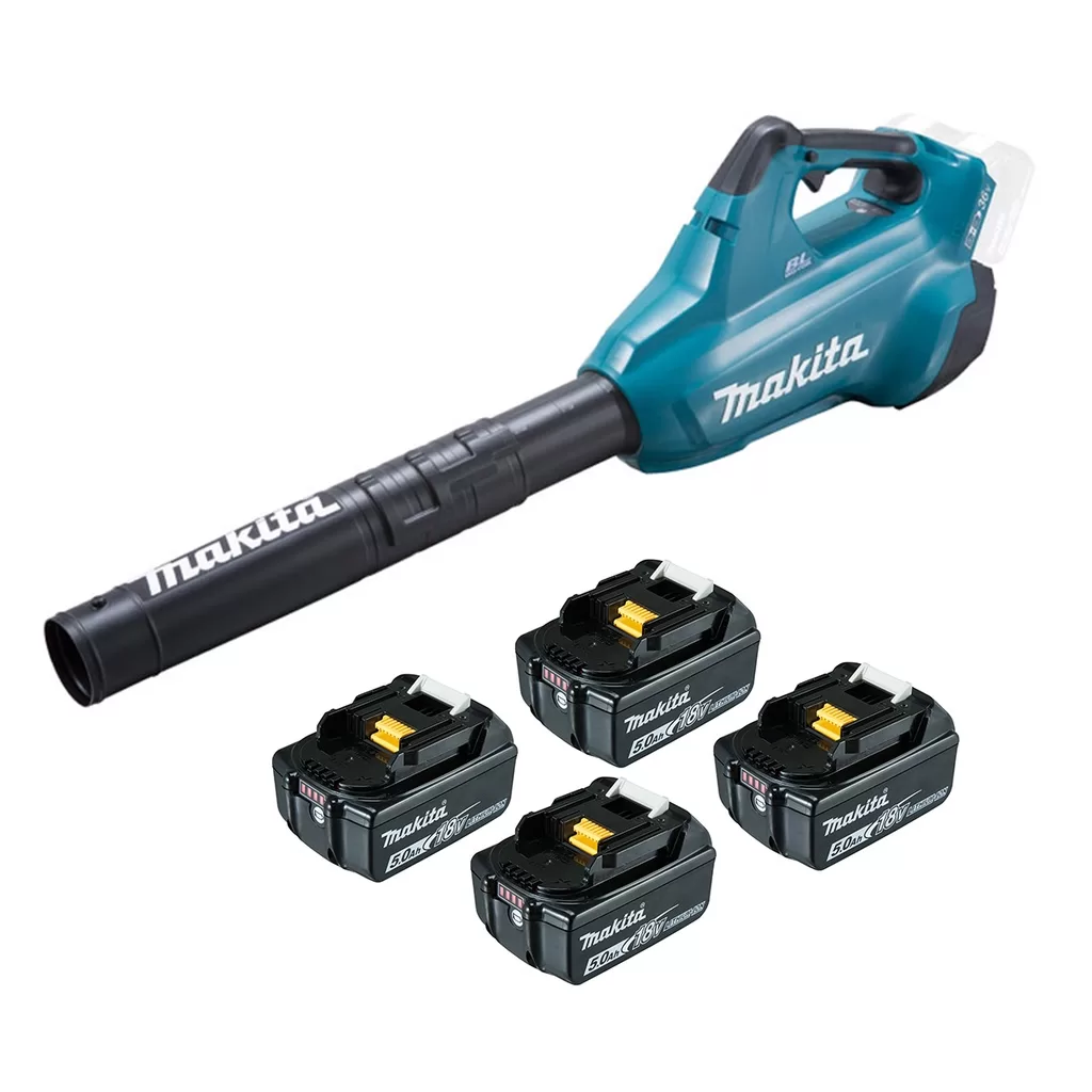 Kit Soprador à Bateria 36V DUB362Z Makita e 4 Baterias 18V 5.0Ah BL1850B