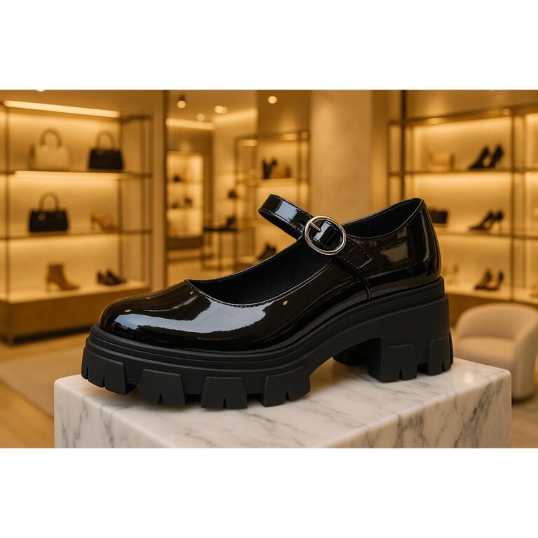 Sapato Mary Jane Feminino Solado Tratorado com Fiv