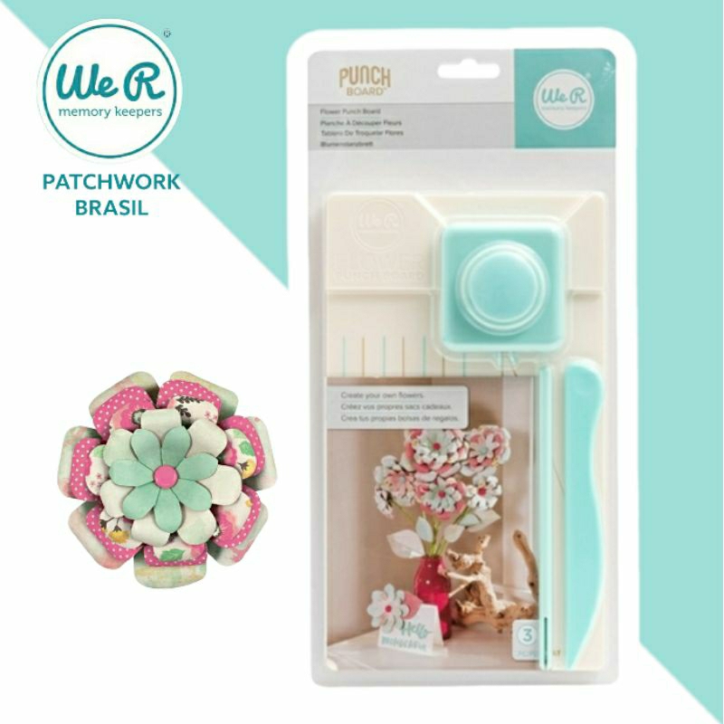 Placa Flower Punch Board com Furador e Vincador para Fazer Flores – We R Promoção