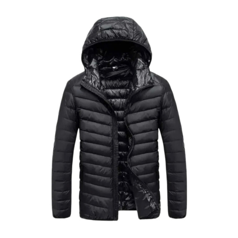 jaqueta Puffer Matelassê Masculina Capuz Removive