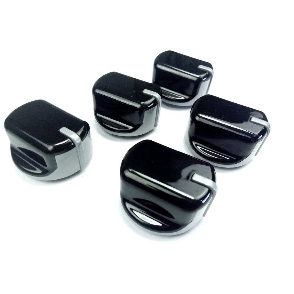 Kit 5 Botões Para Fogão Atlas Top Gourmet Glass 4 Bocas