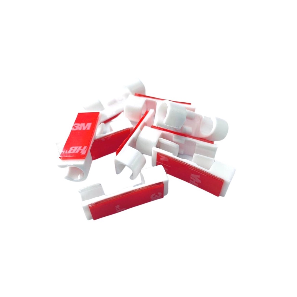 Clip Fixador Organizador de Fios e Cabos 20 Peças Autoadesivo