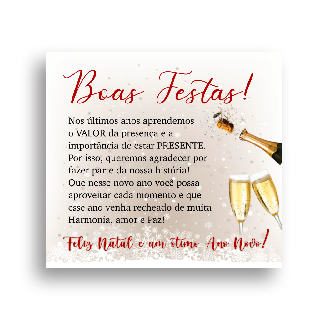 50 Cartão De Agradecimento de ANO NOVO E BOAS FESTAS