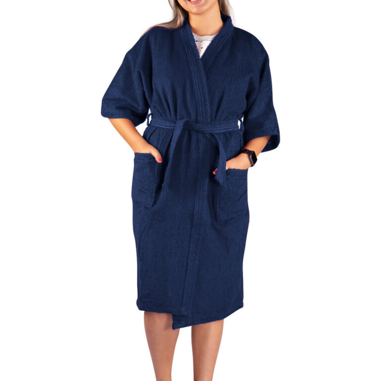 Roupão De Banho Quimono Unissex Felpudo Atoalhado