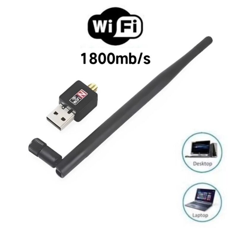 Antena Wi-fi Adaptador Receptor 1800mb/s Usb Pc No