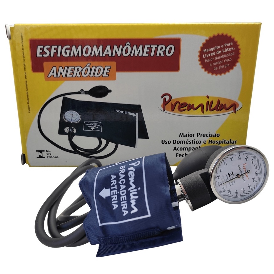 Aparelho de pressão arterial calibrado esfigmomanômetro Premium