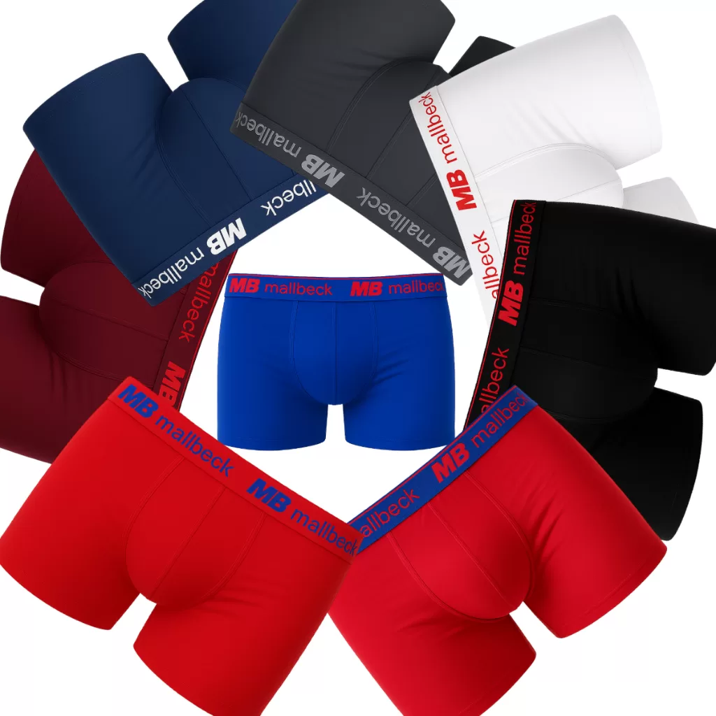 kit 5 Cuecas Boxer Box Masculina Microfibra