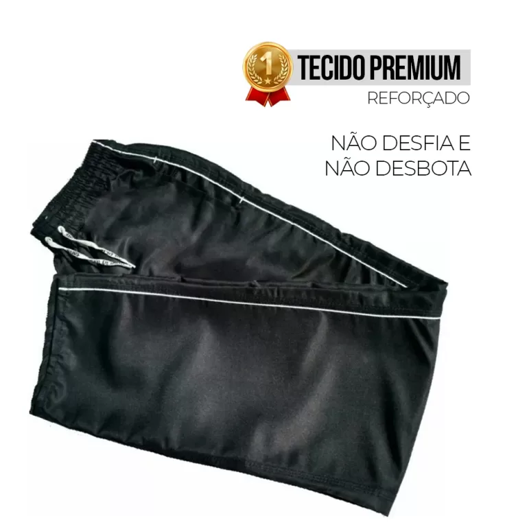 Calça Masculina Tactel Atlética Leve, 3 Bolsos, 