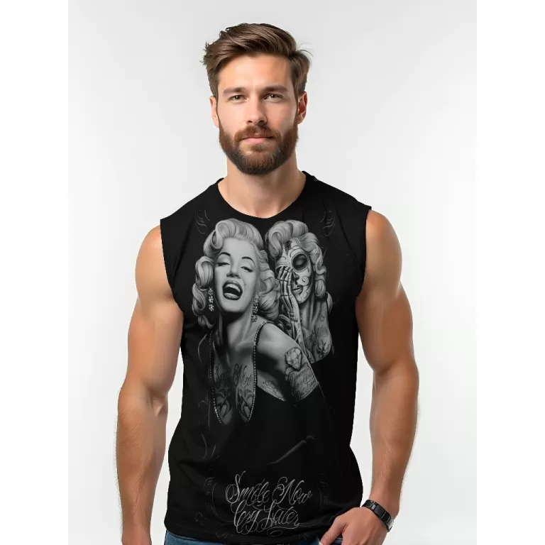 Camiseta Dry Fit Masculina UV 50+ Marilyn Monroe E
