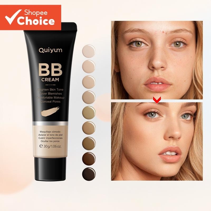 Quiy um BB Creme De Longa Duração Co lor Corretivo Corretor Iluminar O Tom Da Pele Maquiagem Bálsamo