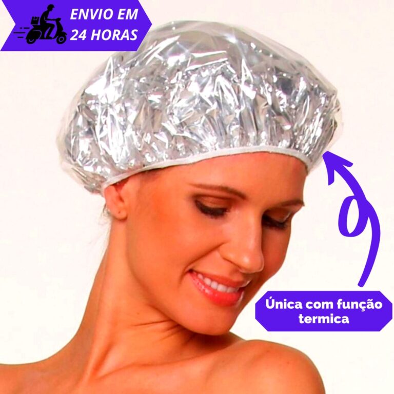 Touca metalizada térmica hidratação alisamento 