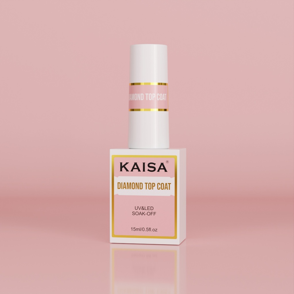 Top Coat Diamond Kaisa 15ml Para Unhas De Gel Fibra