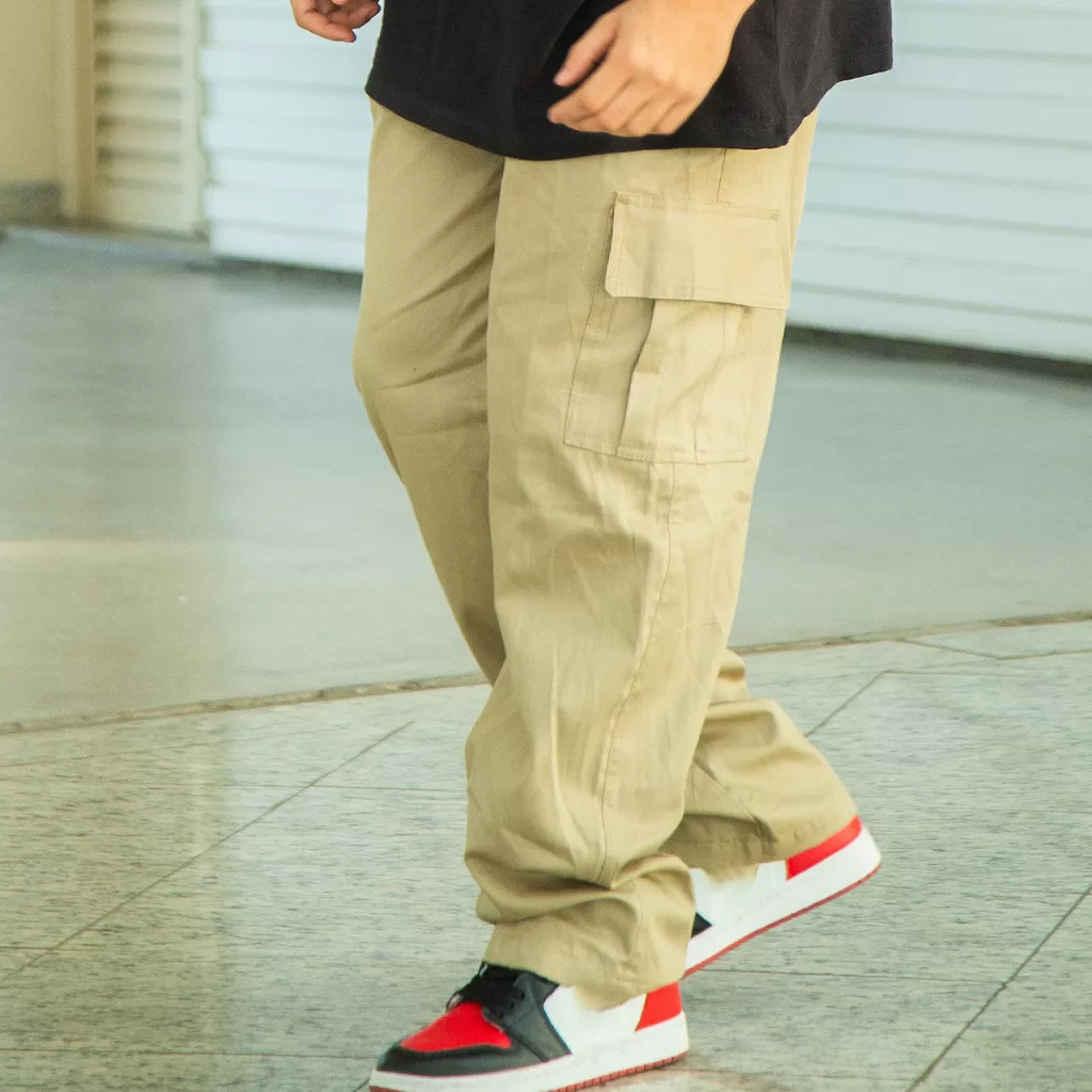 Calça Cargo Skatista Sarja Larga Casual Unissex – Promoção