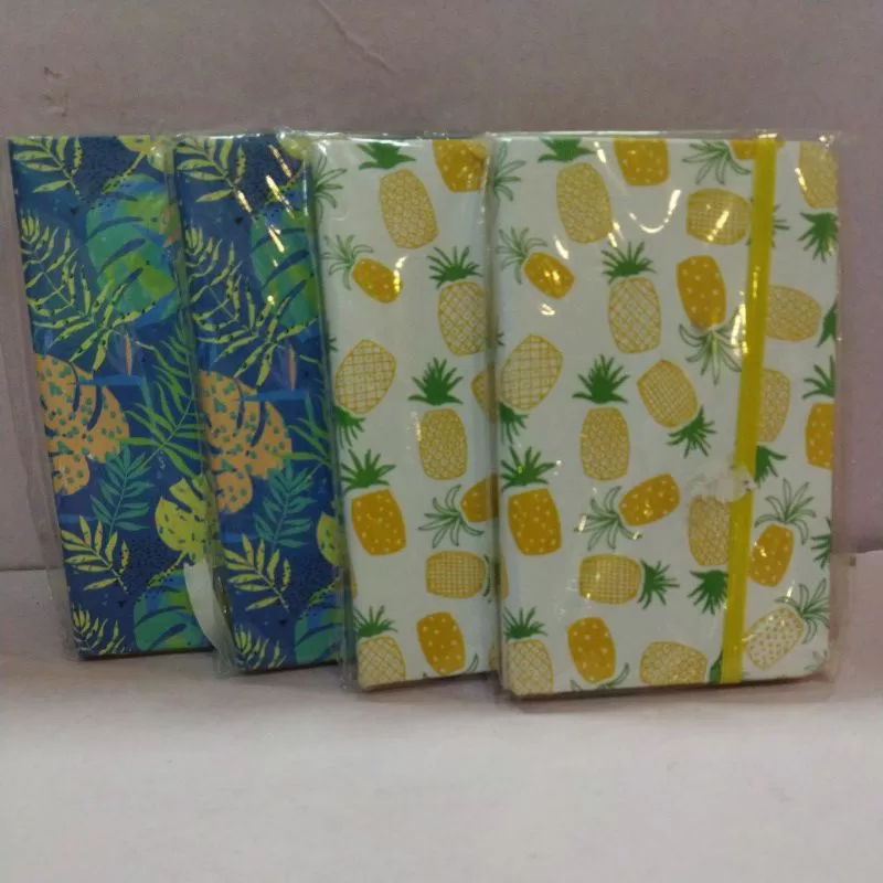 kit com 2 Bloquinhos de Anotação com 80folhas 9x14cm capa de papelão duro