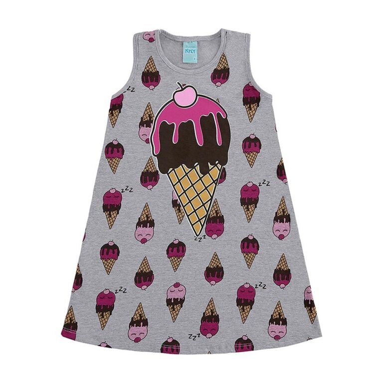 Camisola Infantil Menina Regata Algodão Estampada