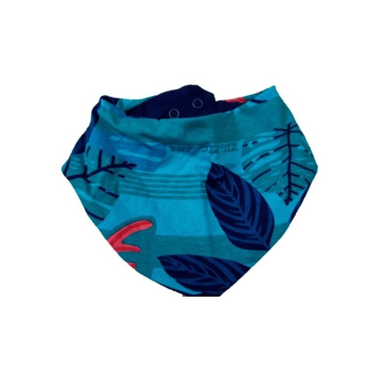 Babador Bandana Bebê Azul Folhas – Malwee