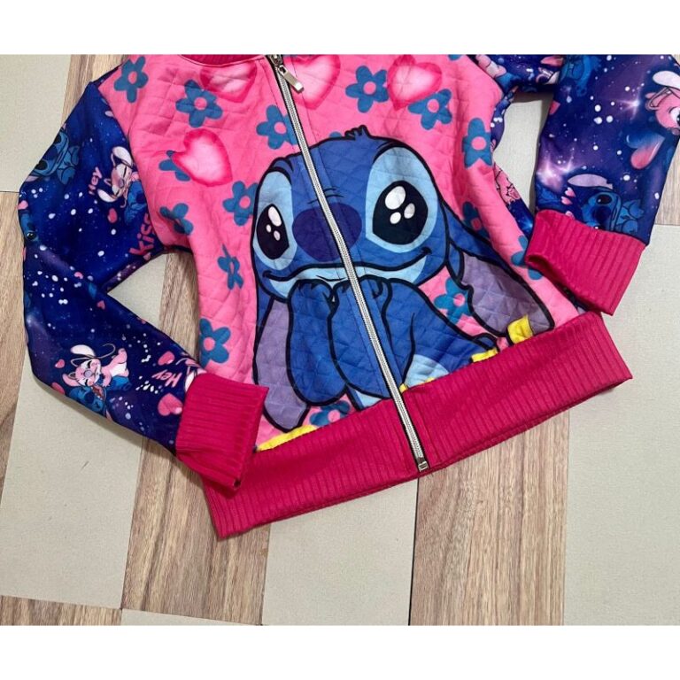 Bomber Jaqueta casaco infantil Frozem e stihc ,min