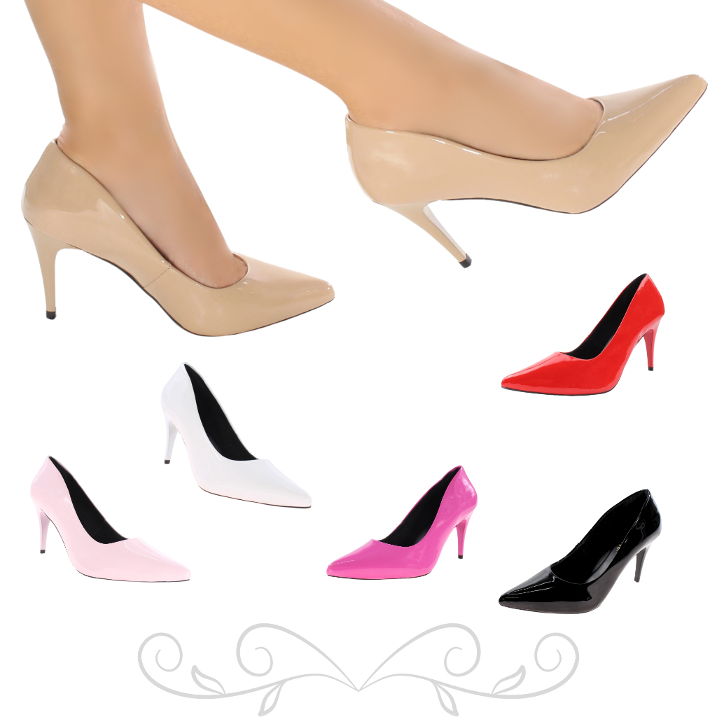 Scarpin Salto Fino Metalizado Confort Festa Noite