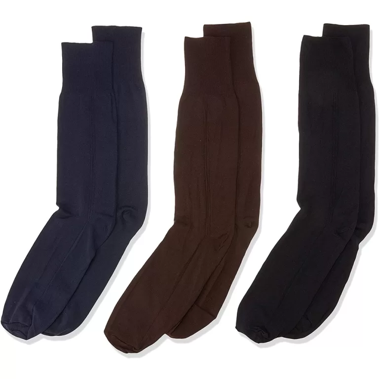 Kit 6 pares de meia fina social Masculina cano lon