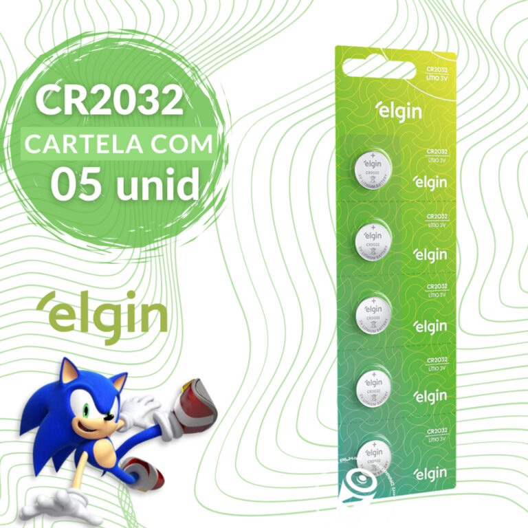 5 Baterias CR2032 3V Tipo Moeda Litio Lithium Elgi