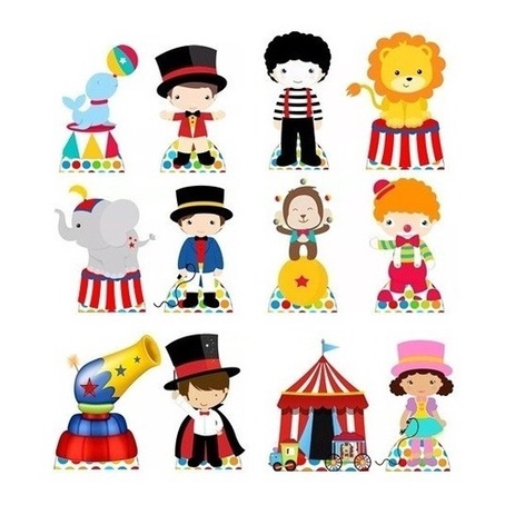 Festa Circo Menino  – 10 Peças De 30cm