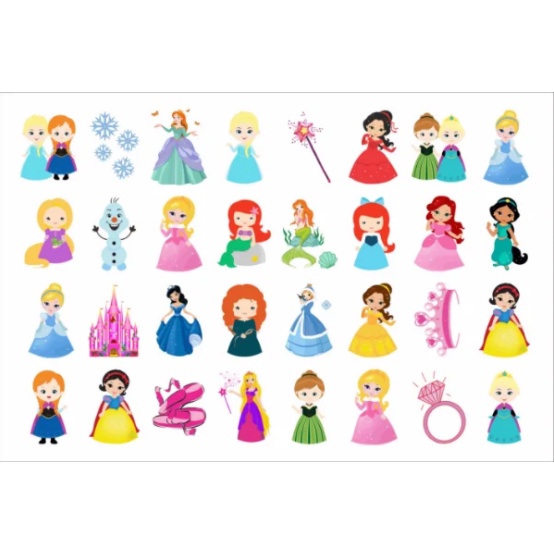 Tatuagem Temporária Infantil PRINCESINHAS cartela
