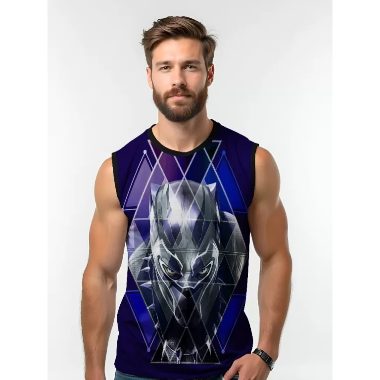 Camiseta Dry Fit Masculina UV 50+ Pantera negra Es