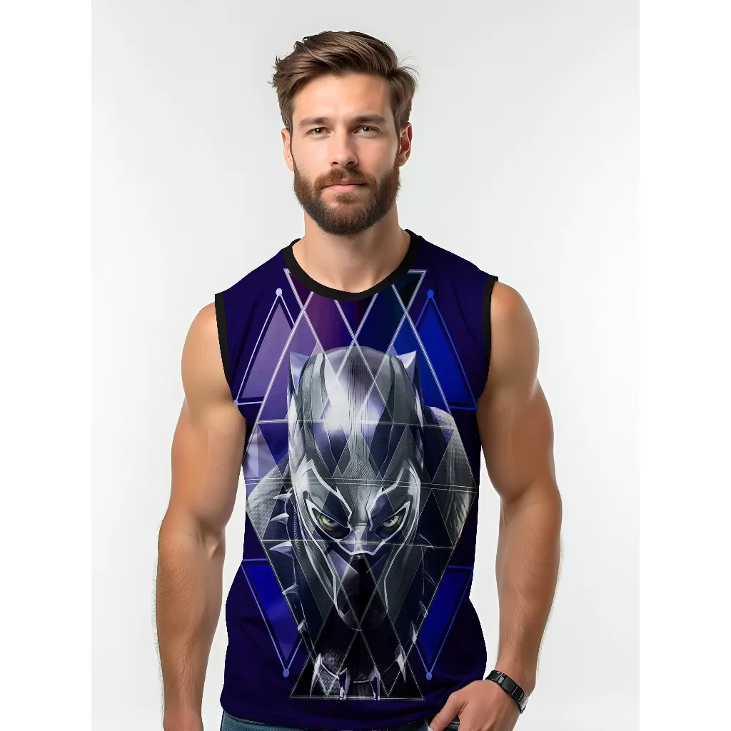 Camiseta Dry Fit Masculina UV 50+ Pantera negra Estampada Academia Corrida Treino Casual