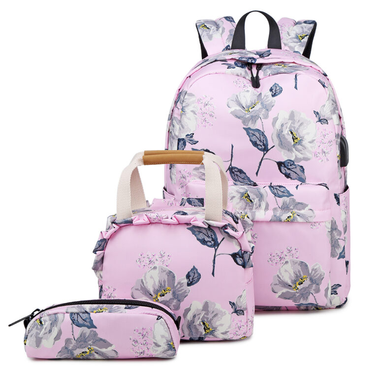 Kit Mochila Lancheira Estojo Notebook Reforçada F