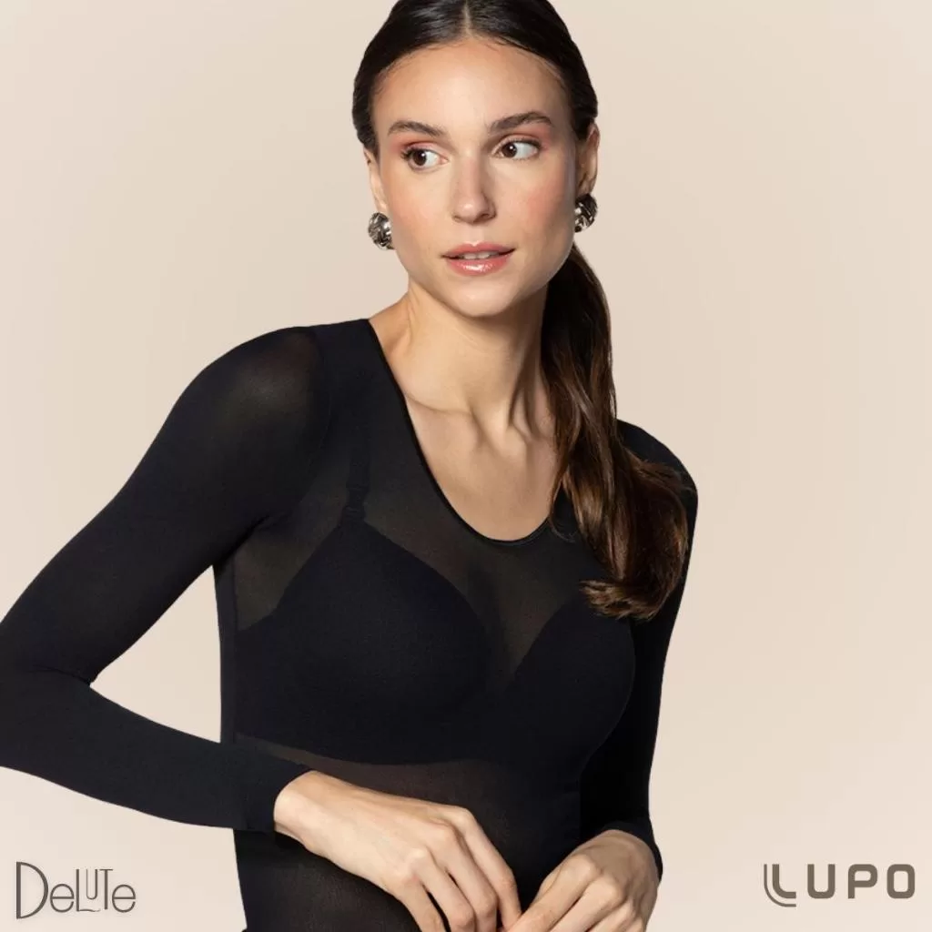 Segunda Pele Blusa Manga Longa Feminina Lupo Fio 60 Aderente Gola Redonda Confortavel Basica