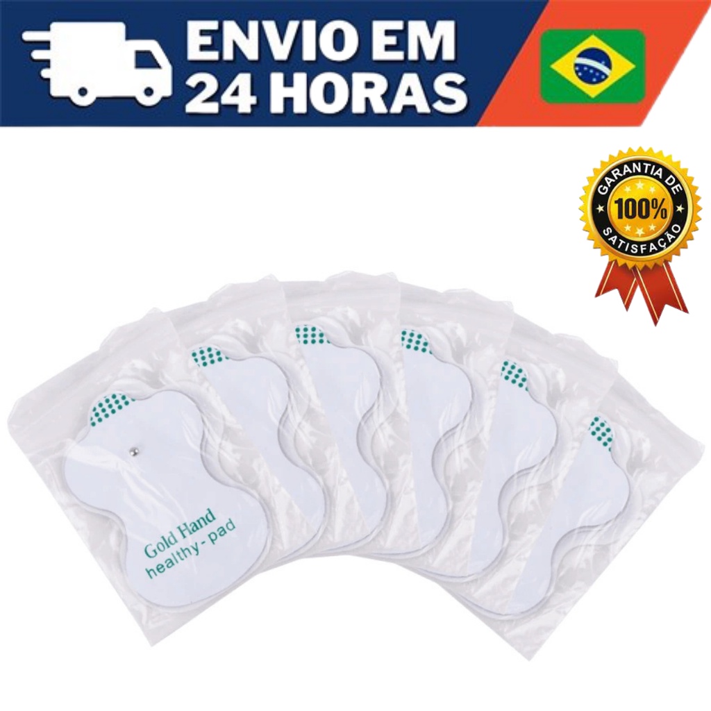 Eletrodos Pads Adesivo Para Fisioterapia Massagem Choque Muscular Corporal