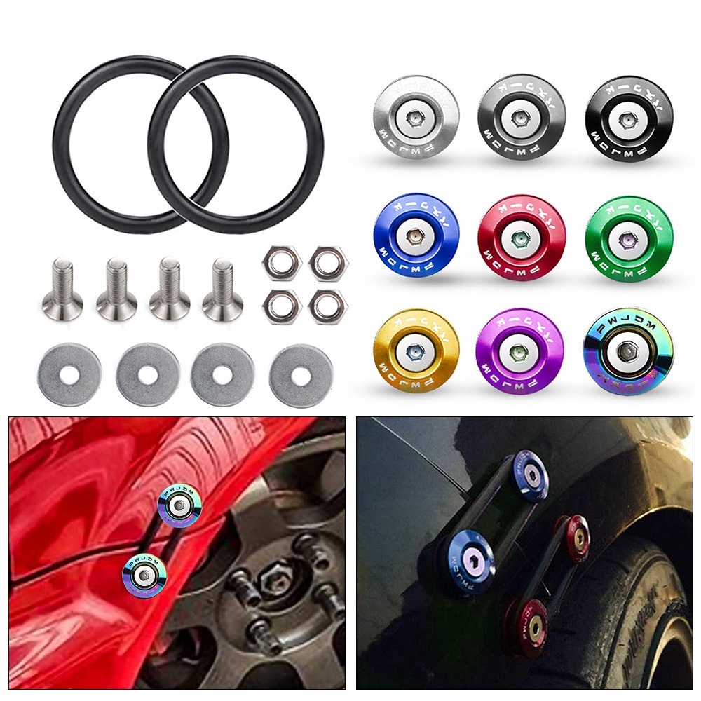 Kit Universal De Fixadores De Fixação Rápida Estilo JDM Para Pára-Choques Dianteiros Do Carro Tampa