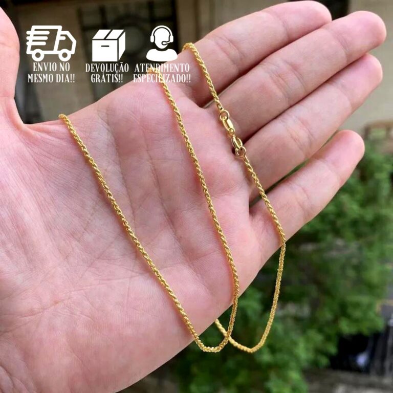 Cordão De Ouro Baiano Diamantado 1,8mm 70cm 5,2g 